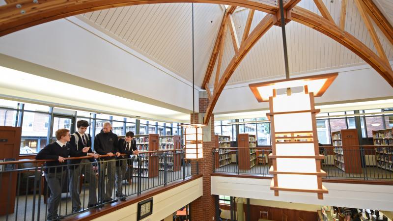 Senior School students in the Snowden Library