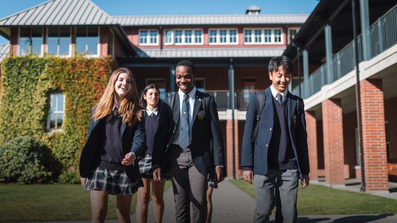 Senior School students in the Crothall quad