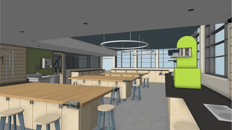 Middle School - Steam Room Rendering 2025