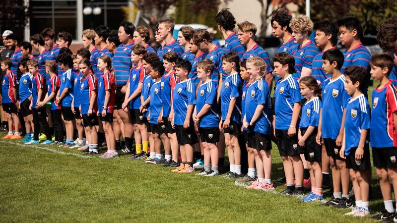 2025 Alumni Weekend line up of rugby players
