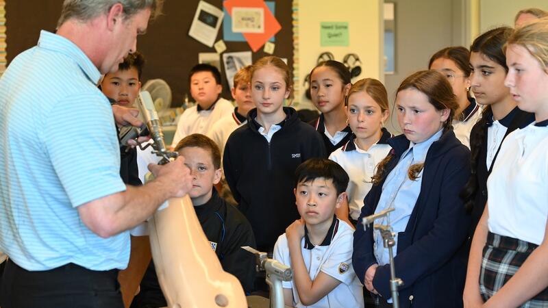 Middle Grade 6 Science Bone Saw Demonstration