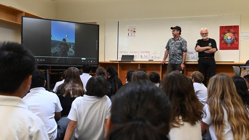 Junior Grade 4 visit with Crew of One Ocean