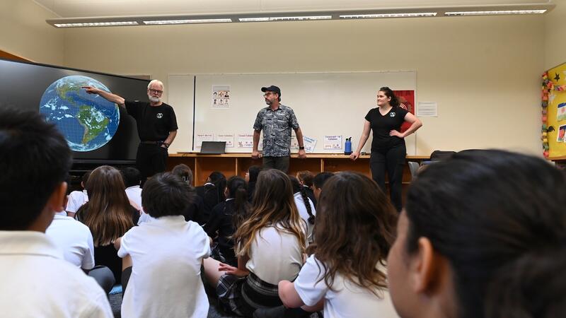 Junior Grade 4 visit with Crew of One Ocean