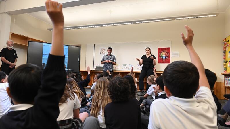 Junior Grade 4 visit with Crew of One Ocean