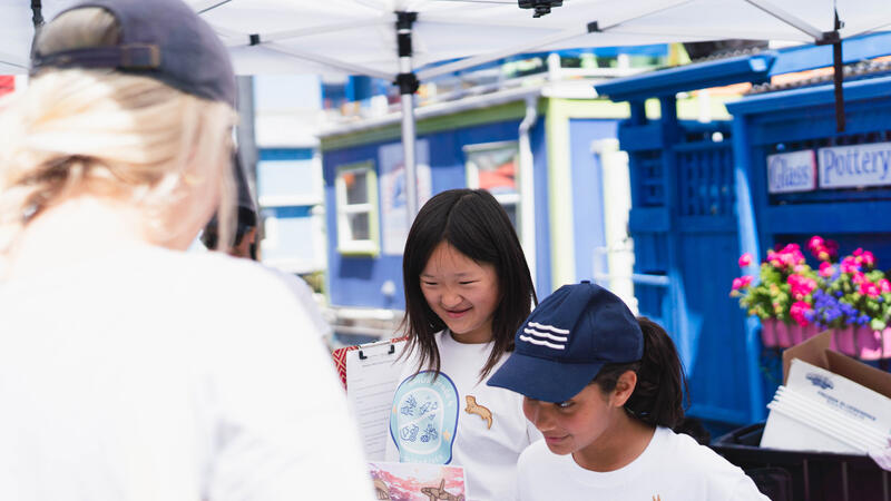 Grade 4 students participate in World Oceans Day in Victoria.