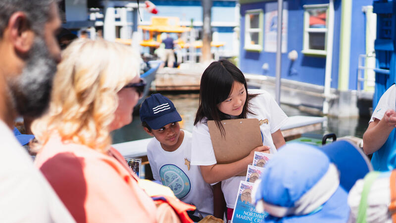 Grade 4 students participate in World Oceans Day in Victoria.