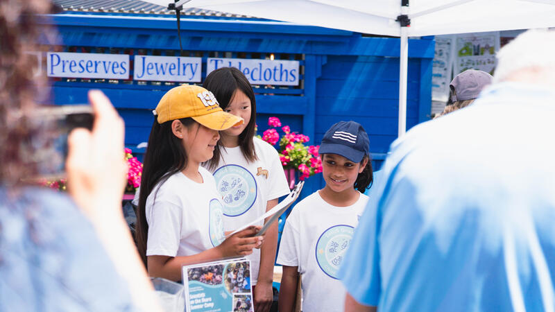Grade 4 students participate in World Oceans Day in Victoria.