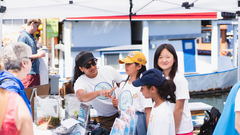 Grade 4 students participate in World Oceans Day in Victoria.