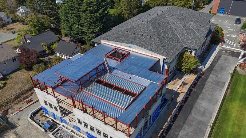 Middle School Expansion Construction Aerial Photo