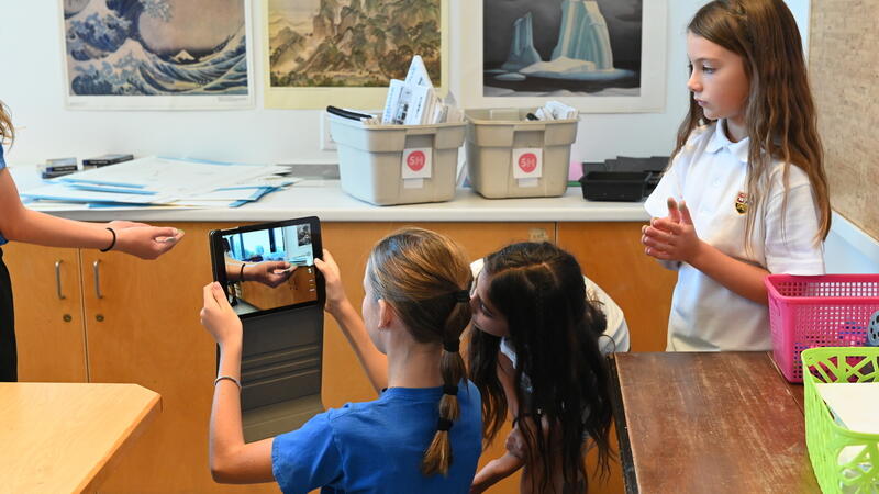 Grade 5 Students create Spindle Whorl art