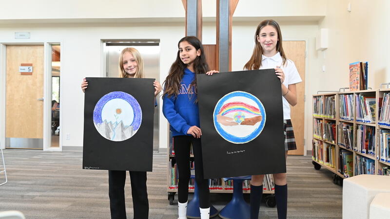 Grade 5 Students create Spindle Whorl art