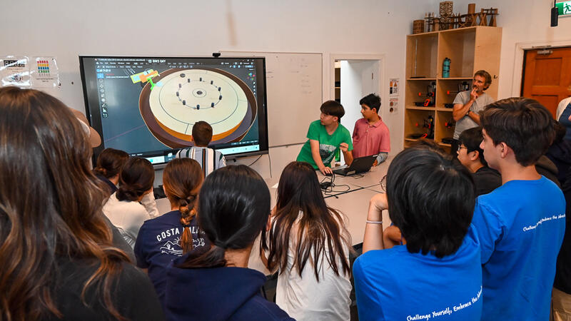 Rising Leaders watching Engineering showcase