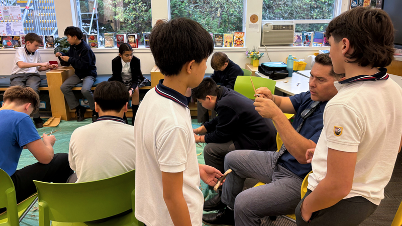 Teaching wood carving in Middle School flex block