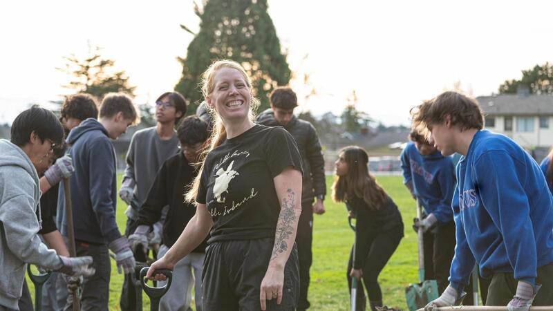 Elisha Gardiner at Grade 10 Service Day