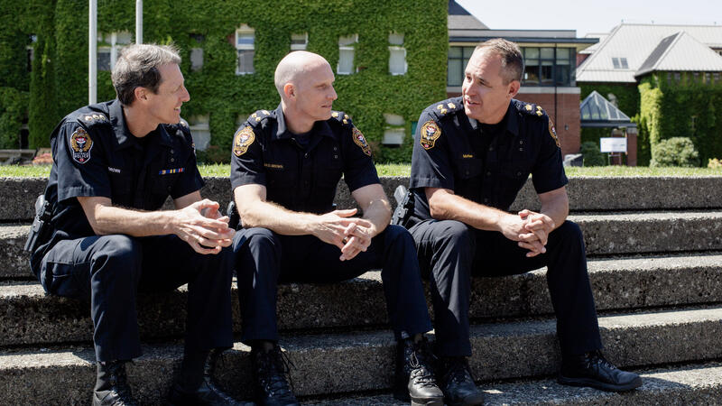 Alumni in VicPD Leadership - Jamie McCrae and Michael and Colin Brown