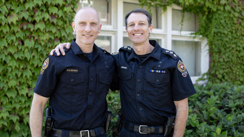Alumni in VicPD Leadership - Brothers Michael and Colin Brown