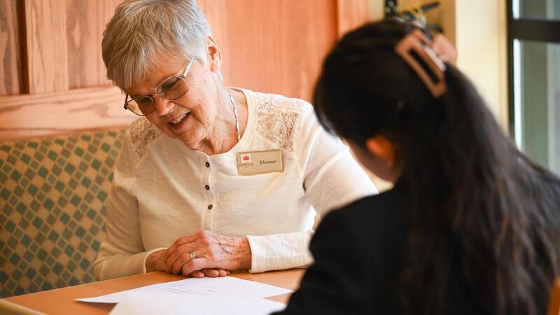 Grade 6 students meet with seniors for a Creative Writing unit