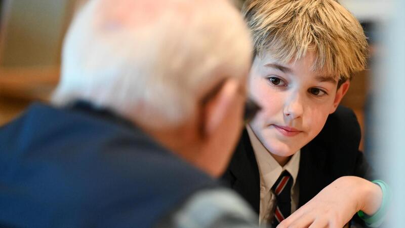 Grade 6 students meet with seniors for a Creative Writing unit