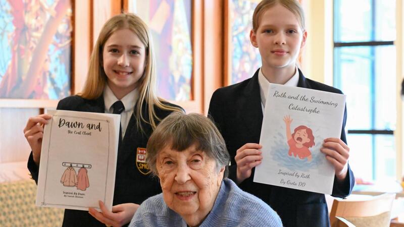 Grade 6 students meet with seniors for a Creative Writing unit