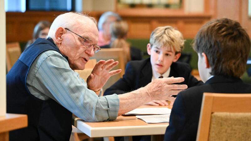 Grade 6 students meet with seniors for a Creative Writing unit