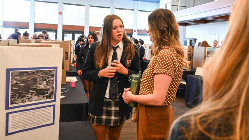 Grade 8 SMUS students Heritage Fair at Royal BC Museum