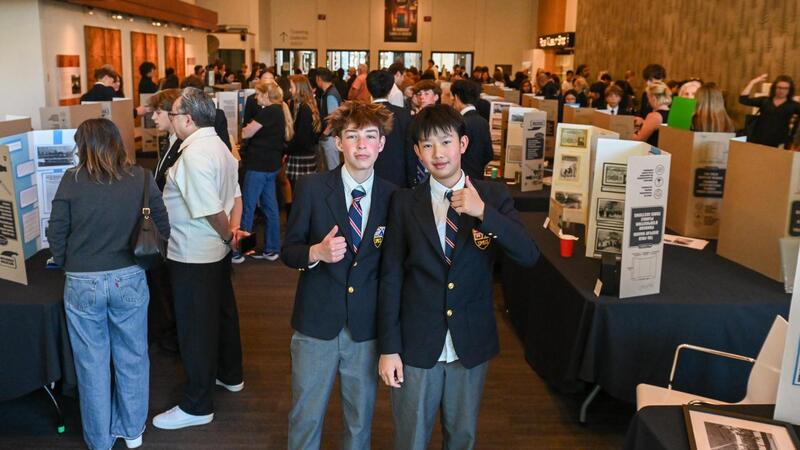 Grade 8 SMUS students Heritage Fair at Royal BC Museum