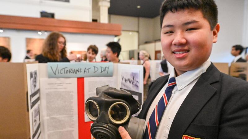Grade 8 SMUS students Heritage Fair at Royal BC Museum