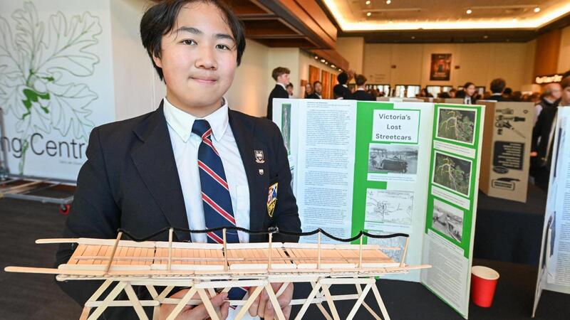 Grade 8 SMUS students Heritage Fair at Royal BC Museum