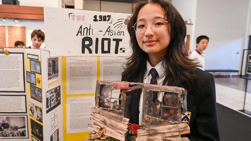 Grade 8 SMUS students Heritage Fair at Royal BC Museum