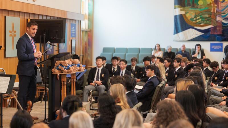 Eliot Anderson at Alumni Chapel