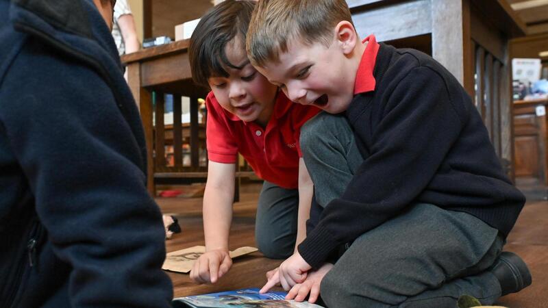 Kindergarten classes visit Bolen Books