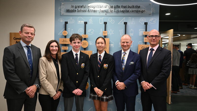 Ribbon cutting for the Middle School Considine Annex